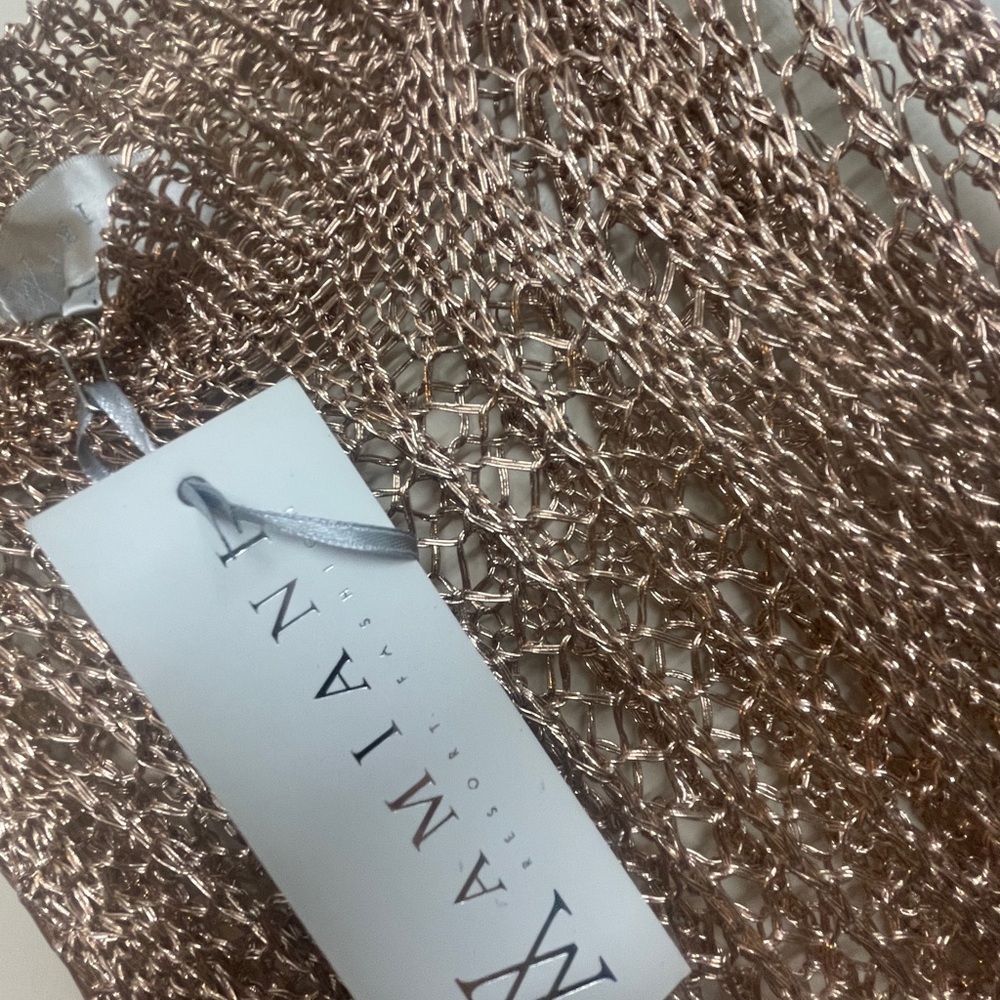 NWT! V Amiani Resort Wear Metallic Swimsuit Cover Up